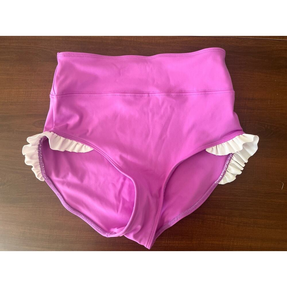 Tiger Friday Dance Bottoms Brief NWOT Size Adult Large Purple White Ruffle J